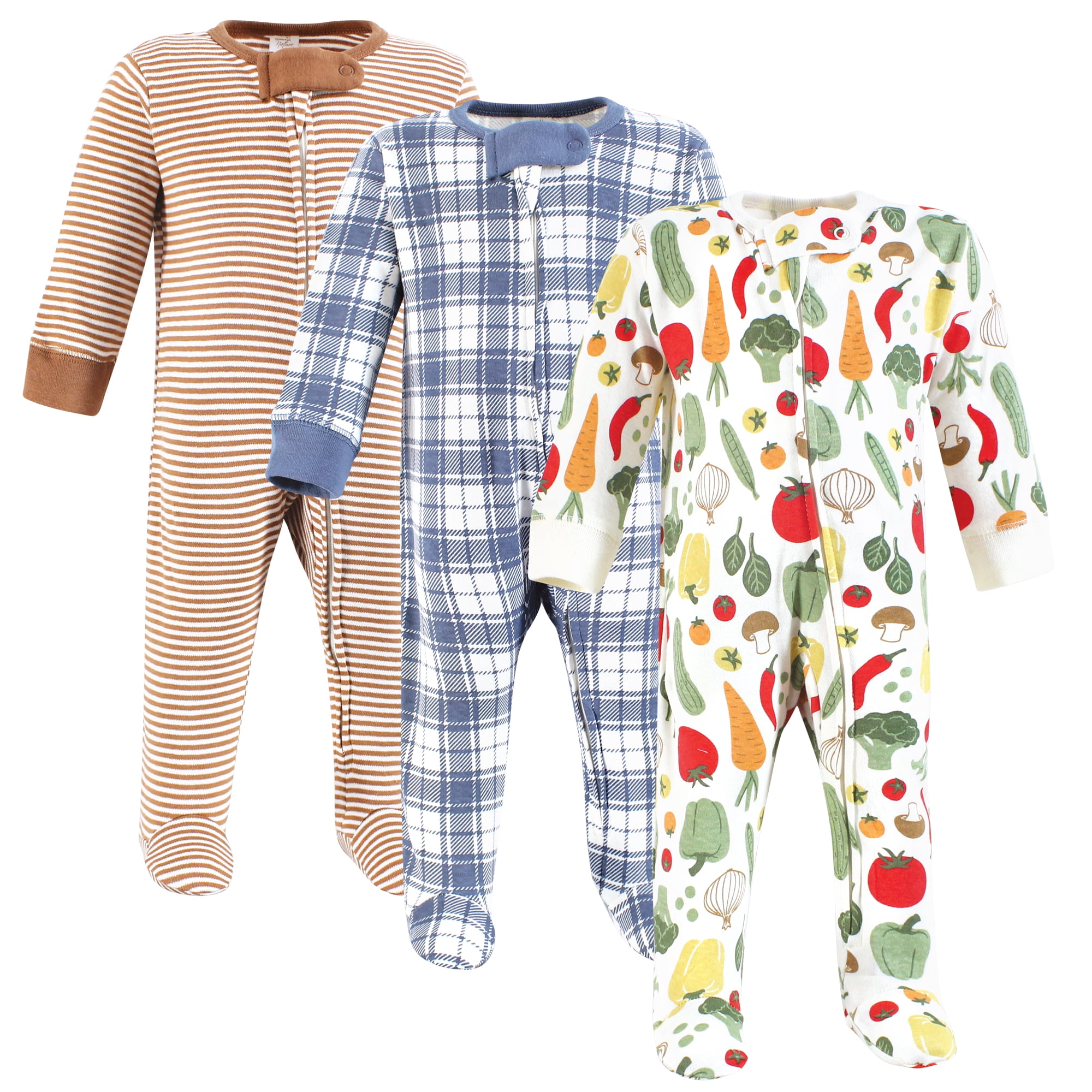 Touched by Nature Unisex Baby Organic Cotton Sleep and Play, Farmers Market, Preemie