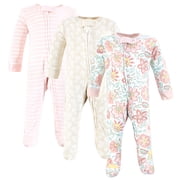 Touched by Nature Unisex Baby Organic Cotton Sleep and Play, Traditional Floral, Newborn