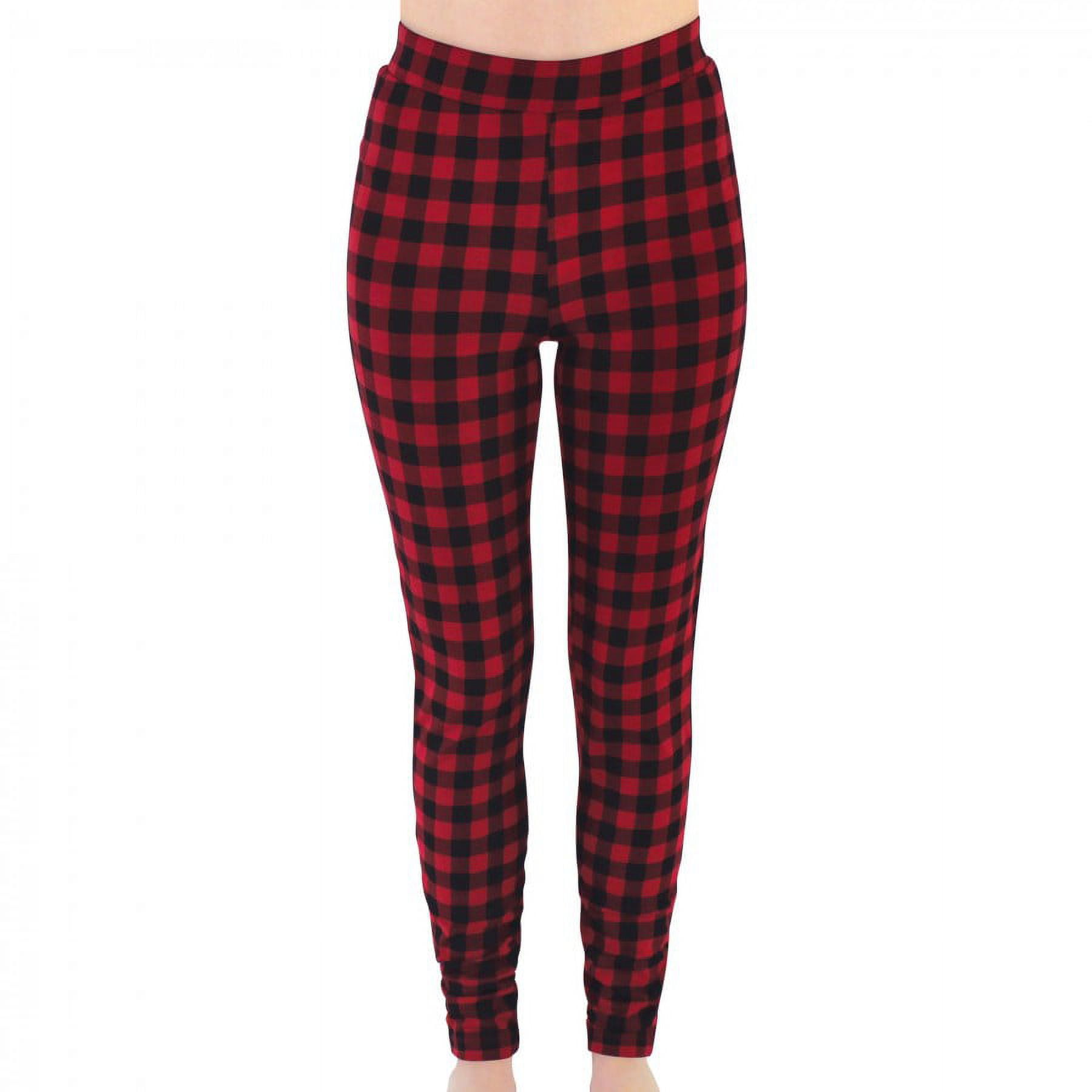 Touched by Nature Womens Organic Cotton Leggings, Buffalo Plaid