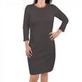 thumbnail image 1 of Touched by Nature Womens Organic Cotton Long-Sleeve Dress, Charcoal, Small, 1 of 2
