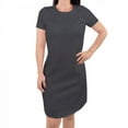 thumbnail image 1 of Touched by Nature Womens Organic Cotton Short-Sleeve Dress, Charcoal Heather, X-Large, 1 of 2