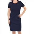 thumbnail image 1 of Touched by Nature Womens Organic Cotton Short-Sleeve Dress, Navy, Large, 1 of 2