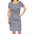 thumbnail image 1 of Touched by Nature Womens Organic Cotton Short-Sleeve Dress, Navy Yellow, Small, 1 of 2