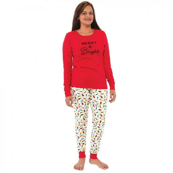Touched by Nature Womens Unisex Holiday Pajamas, Merry and Bright, XX-Large