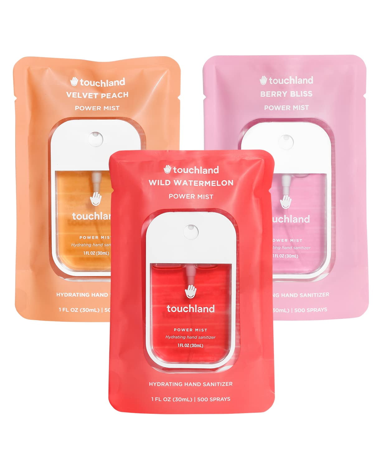 Touchland Power Mist Hydrating Hand Sanitizer JUICY 3PACK Watermelon