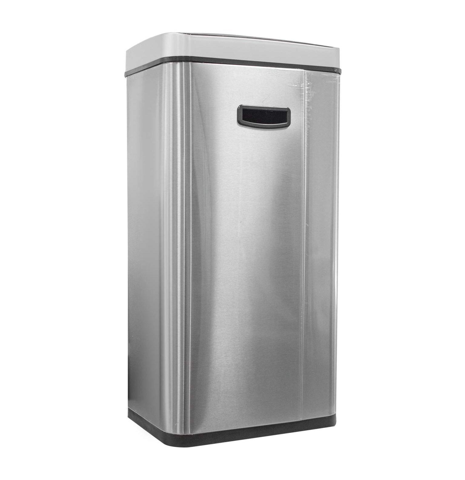 Touchless 13 Gallon Stainless Steel Automatic Trash Can Remove Odor