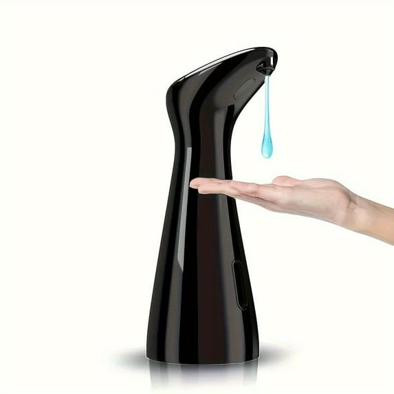 Touchless Automatic Soap Dispenser – Infrared Sensor, Hands-Free Operation, Adjustable Output, Battery-Powered (AAA Not Included), Modern Black Design for Bathroom, Kitchen, Office, Hotel Use