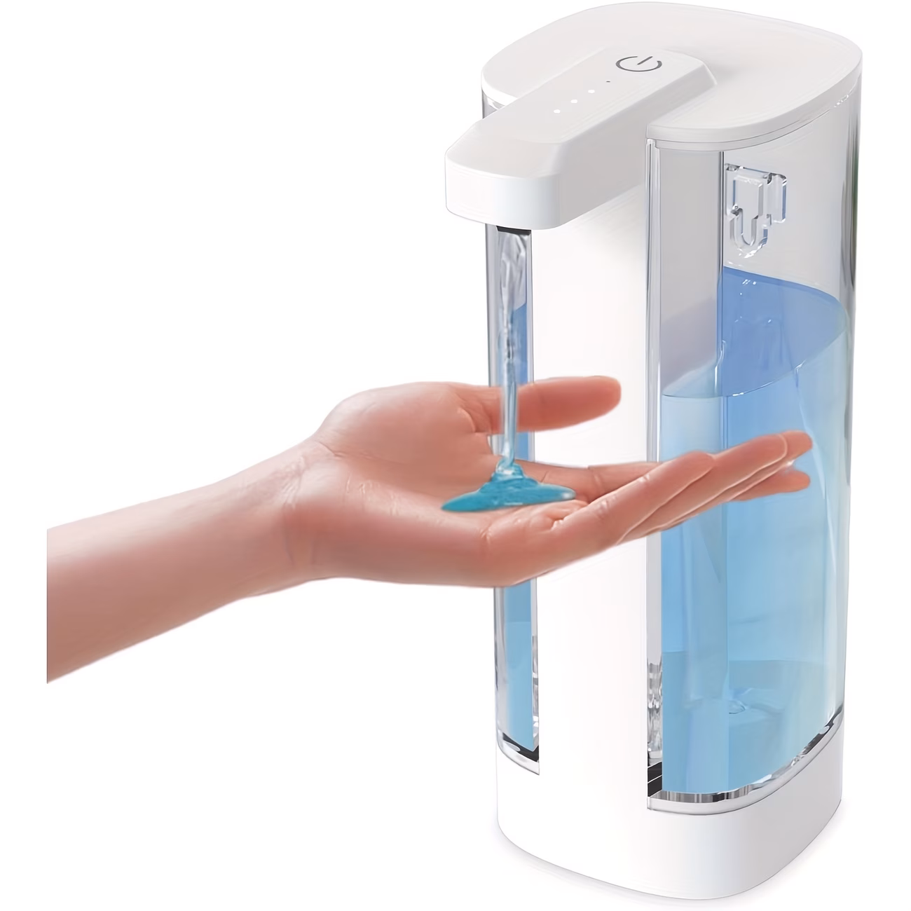 Touchless Automatic Soap Dispenser, USB Rechargeable Wall Mounted Hands Free Sensor Soap Pump, Waterproof Dispenser for Kitchen Bathroom Hotel Restaurant Washroom