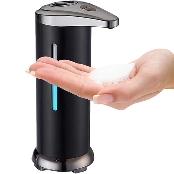 Touchless Automatic Soap Dispenser for Kitchen and Bathroom - Battery Operated Stainless Steel Hand Soap Dispenser with Adjustable Output