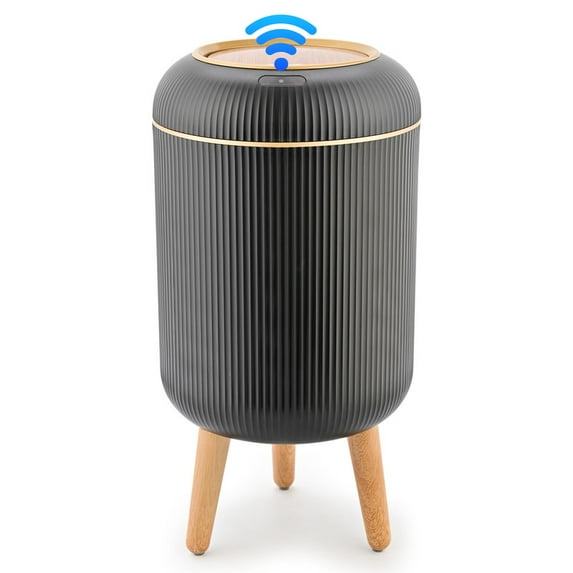 Touchless Automatic Trash Can 10L, Motion Sensor Smart Bin, Waterproof for Kitchen & Bathroom (Black)