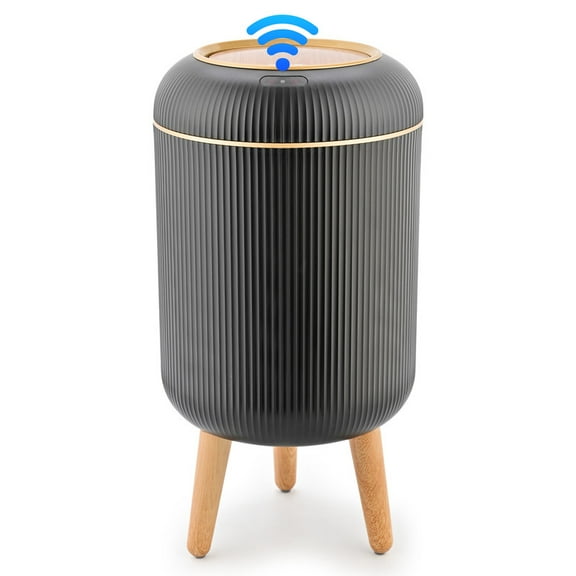 Touchless Automatic Trash Can 10L, Motion Sensor Smart Bin, Waterproof for Kitchen & Bathroom (Black)
