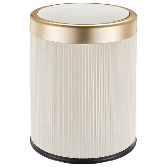 Cream Smart Sensor Trash Can,Automatic Touchless with Odor Control,Silent Open/Close, Double Bucket for Kitchen, Bathroom,Office