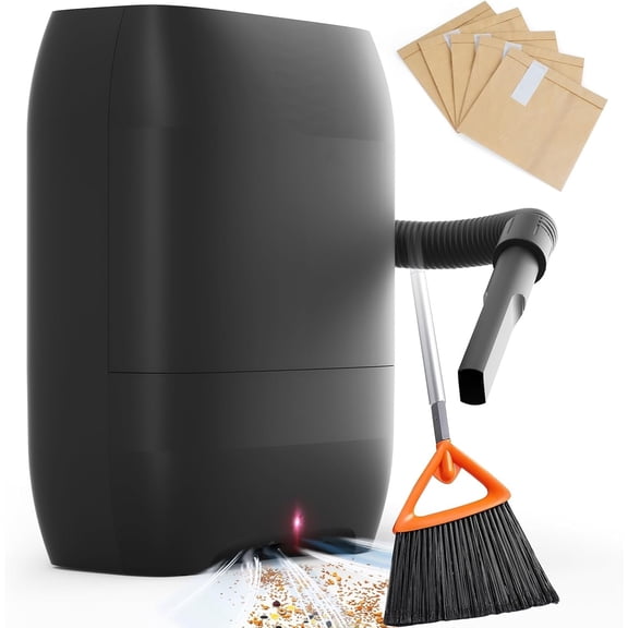 Touchless Automatic Vacuum Dustpan, Bagged Canister Vacuum with 5-Pack Disposable Dustbags, IR Sensor, LED , Handheld Accessories for Floors/Corners/Salons