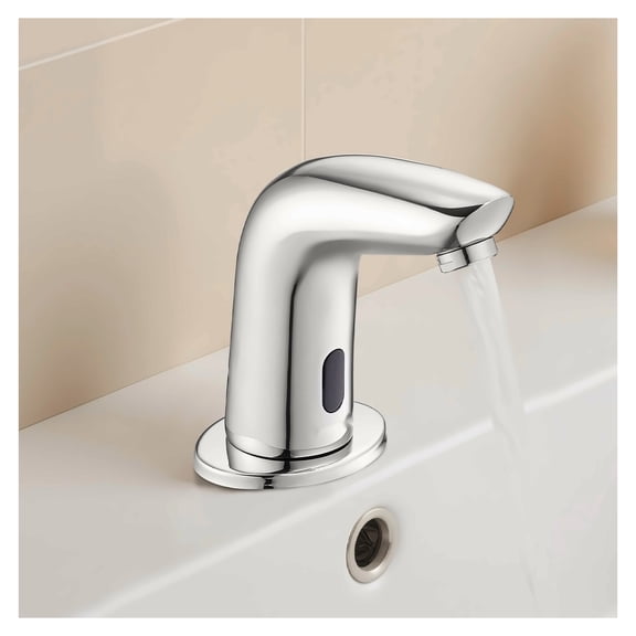 Touchless Bathroom Faucet, Automatic Motion Sensor Faucet for Sink, Cold Water, Battery Operated, Chrome, G1/2