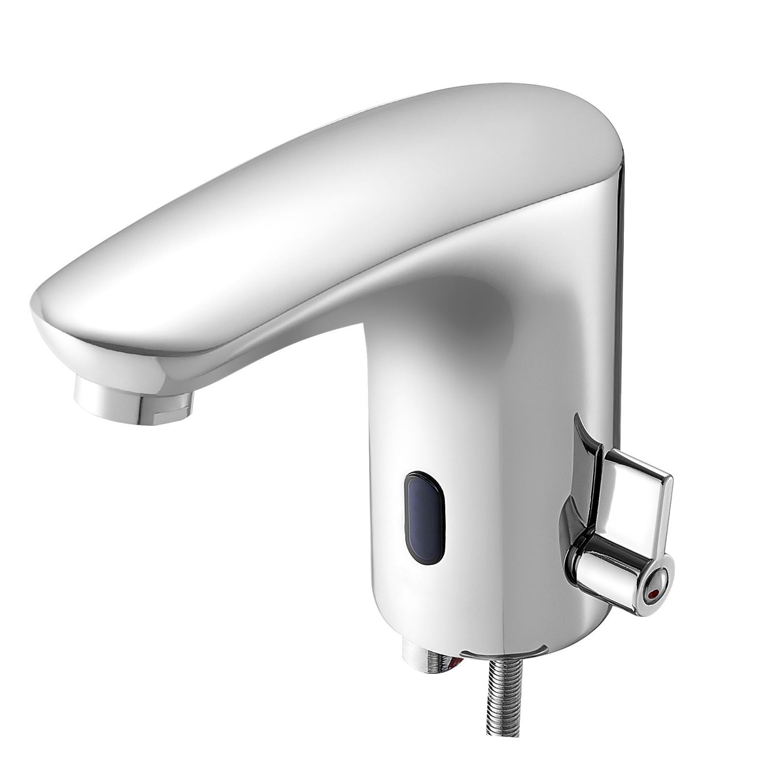 Touchless Bathroom Sink Faucet Infrared Sensor Automatic Hot/Cold Water Adjustable Brass for Home Office Hotel