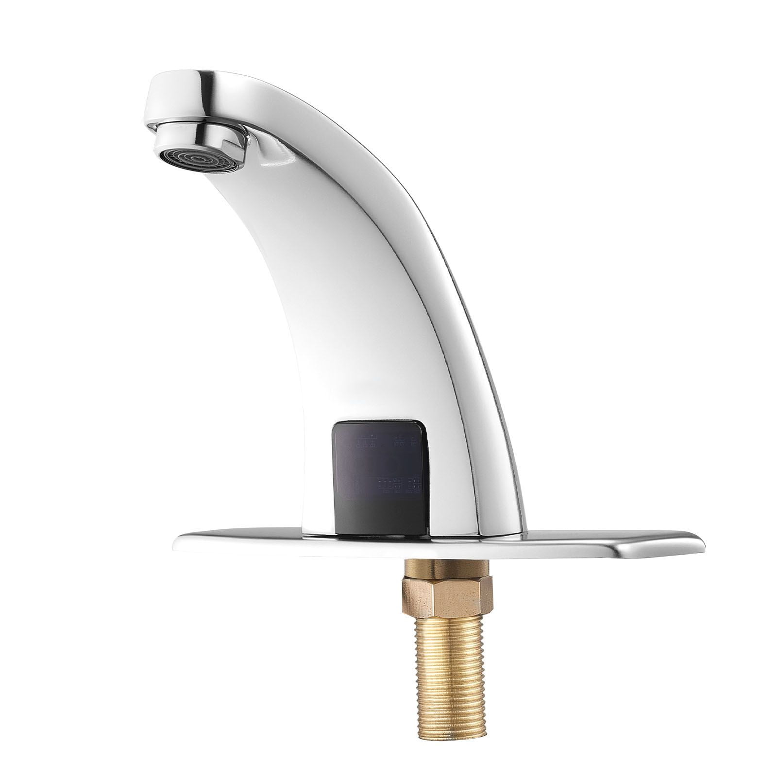 Touchless Bathroom Sink Faucet Infrared Sensor Automatic Hot/Cold Water Adjustable Chrome-Plated Zinc Alloy for Home Office Hotel