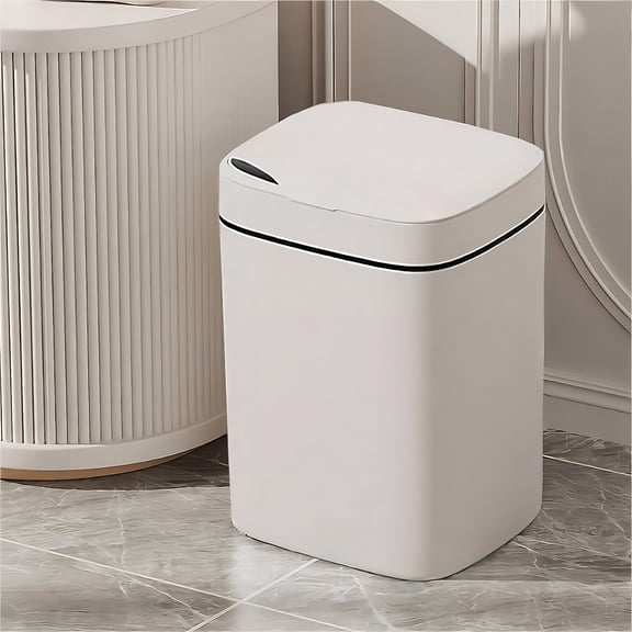Touchless Bathroom Trash Can.6 Gallon Automatic Motion Sensor Rubbish Can With Lid Water Proof Narrow Small Garbage Bin