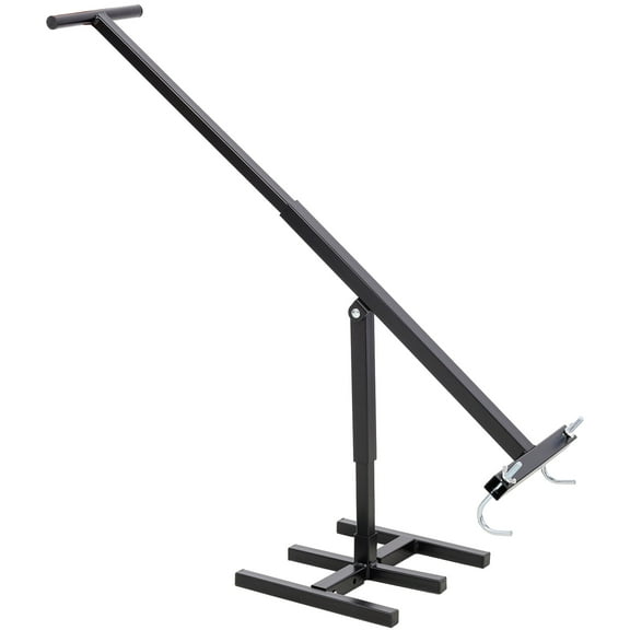 Touchless Black Trash Compactor for Kitchen and Garden Use - Portable Manual Compressor for Up to 170 Gallon Bins