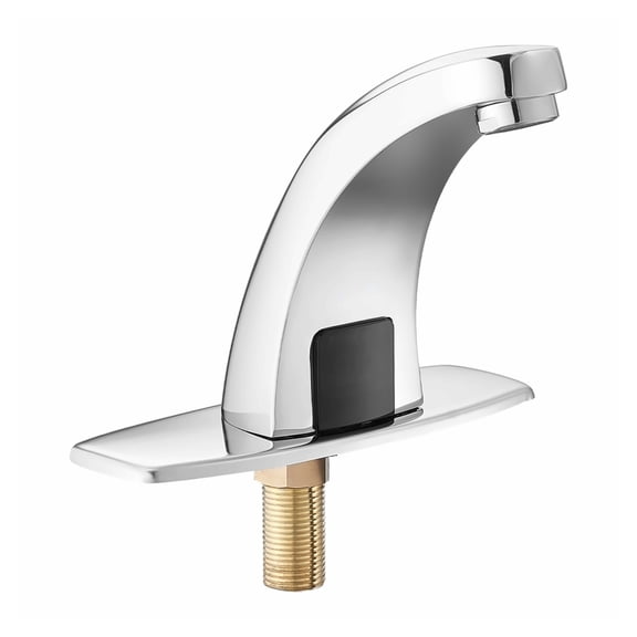 Touchless Faucet, Automatic Sink Faucet with Sensor, Battery Operated, Hot & Cold Water, Chrome, 9/16in Pipe, for Bathroom & Commercial Use