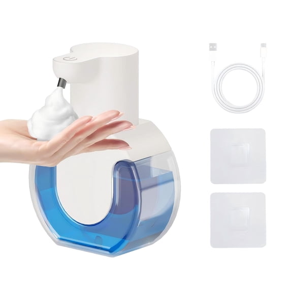 Automatic Soap Dispenser Touchless,Rechargeable Foaming Soap Dispenser,15oz/420ml Smart Hand Soap Dispensers,4-Level Adjustable,Wall Mount for Bathroom Kitchen Dish Soap,Hands-Free