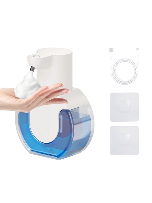 Automatic Soap Dispenser Touchless,Rechargeable Foaming Soap Dispenser,15oz/420ml Smart Hand Soap Dispensers,4-Level Adjustable,Wall Mount for Bathroom Kitchen Dish Soap,Hands-Free