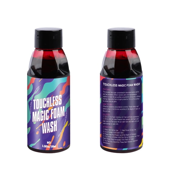 Touchless Magic Foam Pink Car Wash Soap, 1:700 Dilution Ratio, High Foam Concentrated Formula for Spot-Free Rinse, Safe for All Car Paint Types