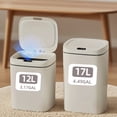thumbnail image 1 of [Touchless Trash Bin] Automatic Sensor Trash Can | Hands-Free Touchless Operation, Modern White - for Home, Office, Hotel, Bathroom, Kitchen - No Batteries Included - Ideal for Small Spaces & Car, 1 of 6