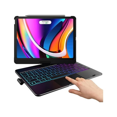 Touchpad Case with Keyboard for iPad 10th Generation 10.9 inch 2022, Trackpad - 360° Rotatable - Wireless Backlit Keyboard Cover with Pencil Holder