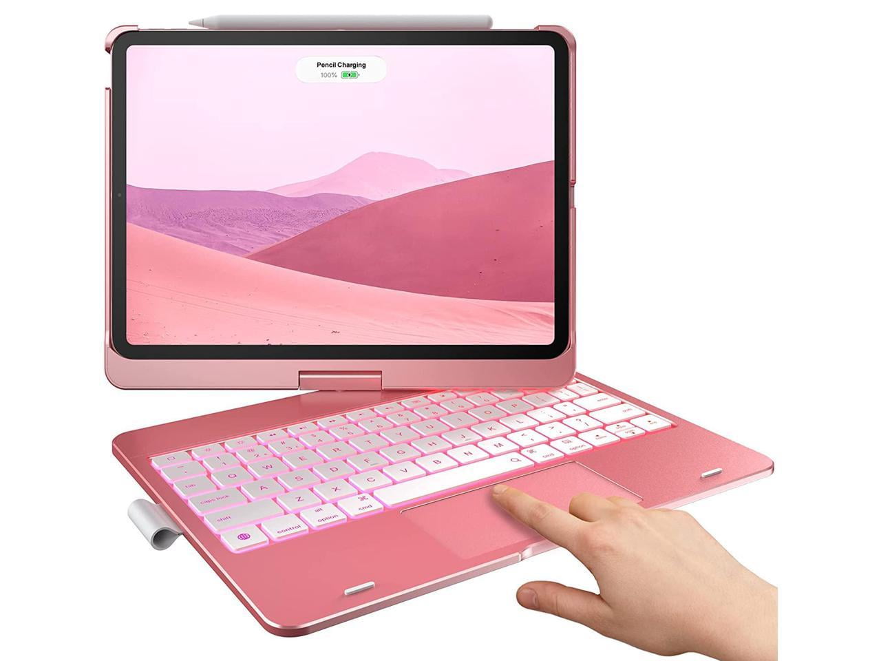 Touchpad Case with Keyboard for iPad 10th Generation 10.9 inch 2022, Trackpad - 360° Rotatable - Wireless Backlit Keyboard Cover with Pencil Holder