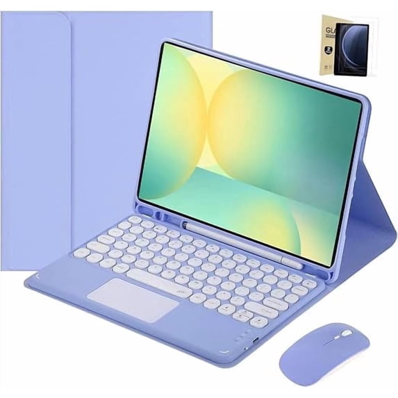 Touchpad Keyboard Case & Wireless Mouse for Huawei MatePad 11.5 S (2026, 11.5"), 2 Screen Protectors,Purple