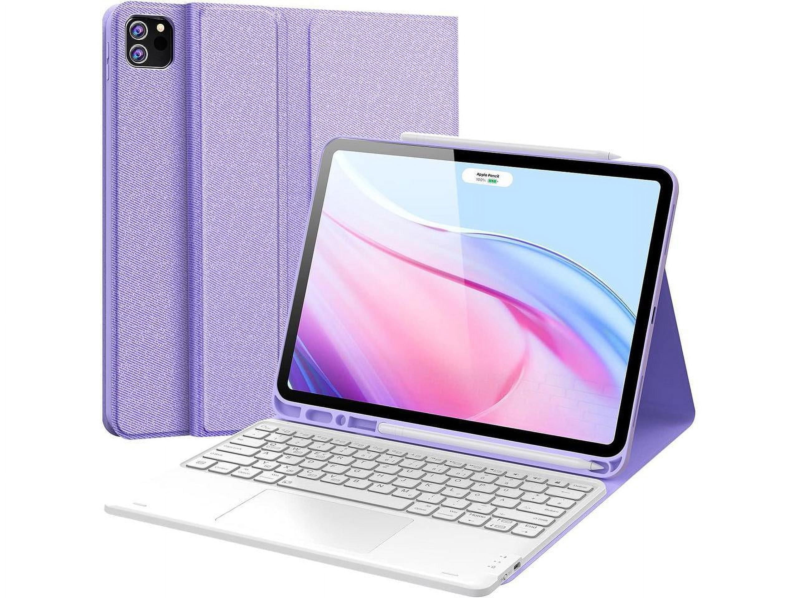Touchpad Keyboard Case for iPad 10.2 inch 9th 8th 7th 2021/2020/2019, iPad Pro 10.5 inch/iPad Air 3 10.5, Smart Stand Cover with Detachable Wireless Magnetic Keyboard, Pencil Holder