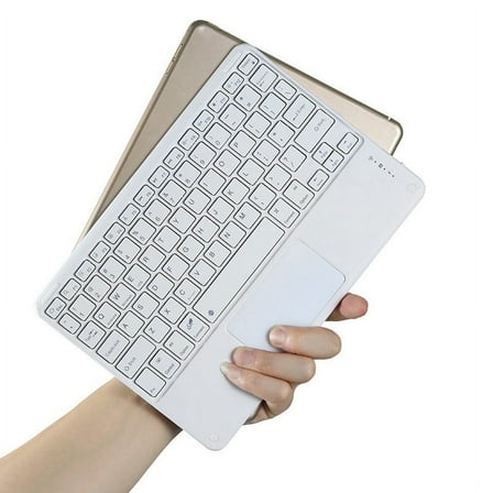 Touchpad Wireless Keyboard Bluetooth Keyboard for PC Tablet Gaming White