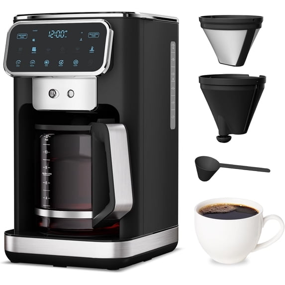 Touchscreen 12-Cup Coffee Maker, Bold & Iced Brew, Glass Carafe | 12 ...