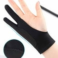 thumbnail image 1 of Touchscreen Artist Gloves Two Finger Black Design Tablet Prevents Accidental Touches, 1 of 4