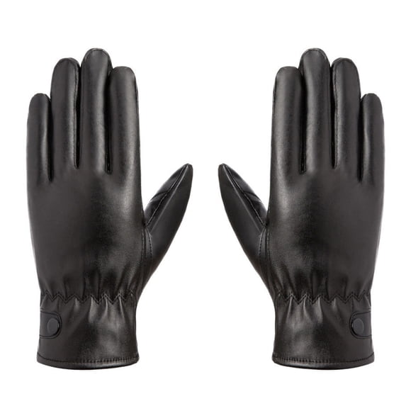 Touchscreen Driving Gloves Women Fleece Lining Leather Gloves Cycling Gloves