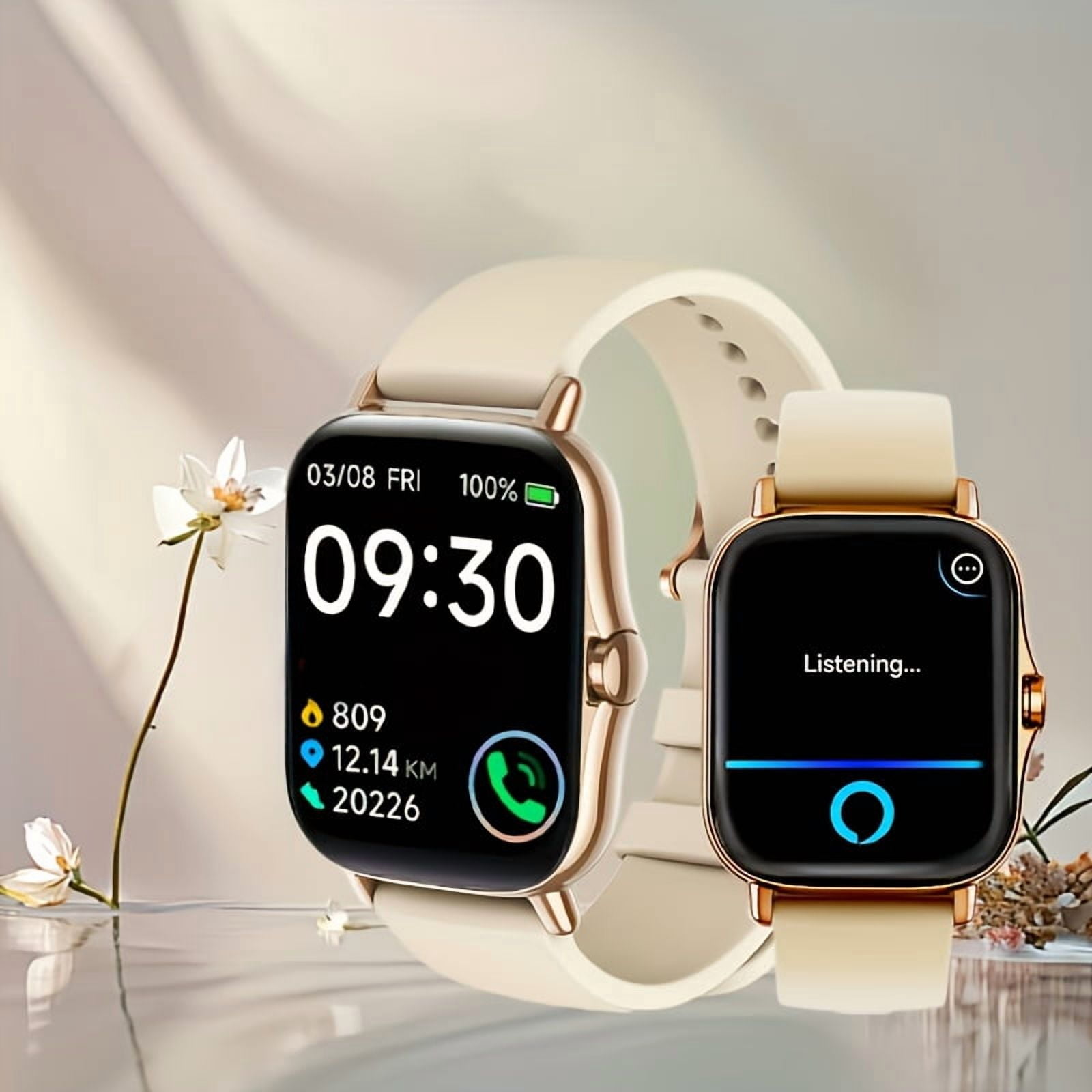 Touchscreen Dual-Band Smartwatch - Unisex Fitness Tracker, Call ...