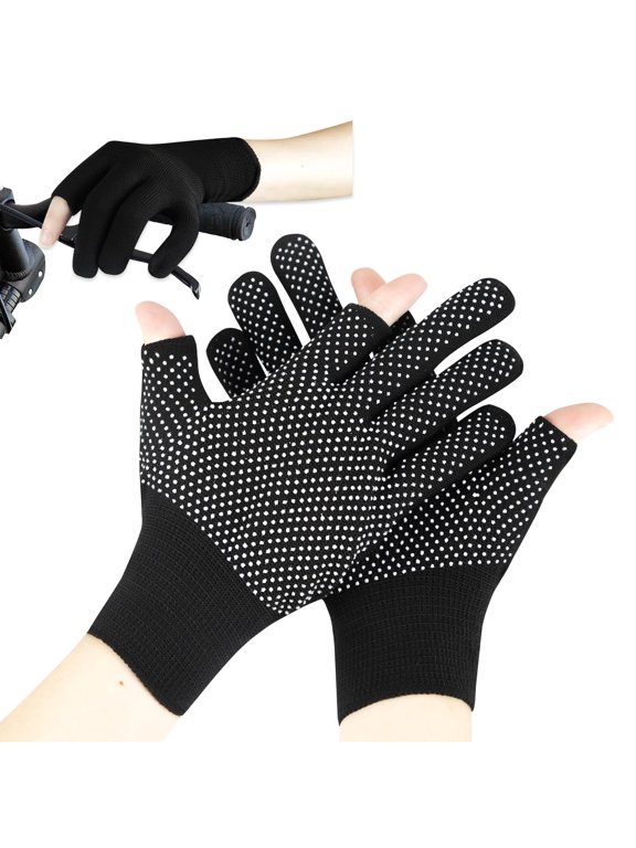Touchscreen Gloves for Men, Anti-Slip Light Weight Half-Finger Gloves,Anti-Slip Missing 5 fingers Light Weight Half-Finger Gloves for Men & Women