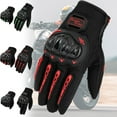 thumbnail image 1 of Touchscreen Motorcycle Gloves for Racing Motocross, Nylon Riding Gloves with Palm Width 3.7 3.9 inch, Shock Absorbing Knuckle Protection for Men Women, 1 Pair, 1 of 6