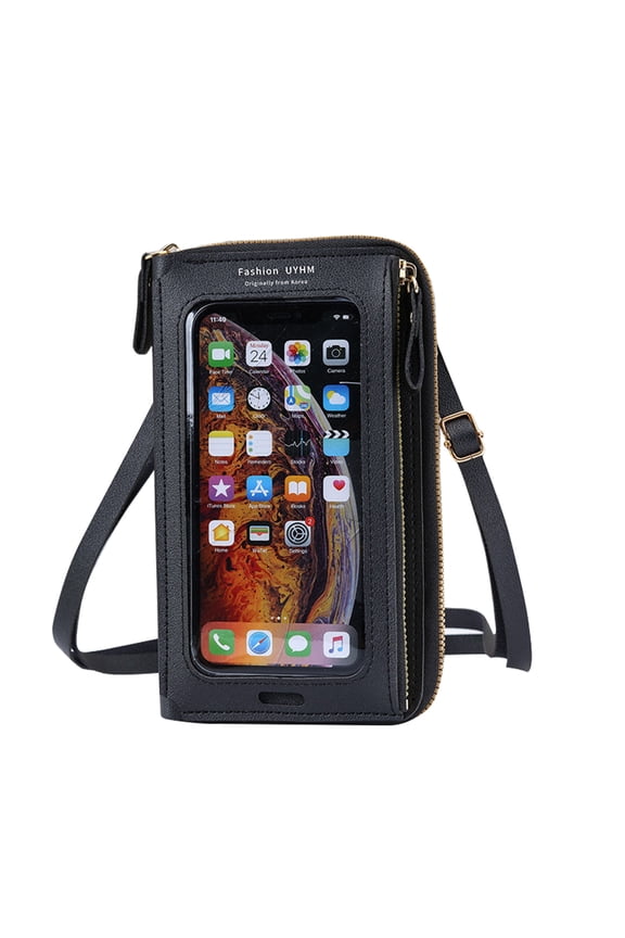 Touchscreen Phone Bag, Wallet Case, Crossbody Bags for Women, Small Crossbody Shoulder Handbag Crossbody Coin Purse Phone Bag, PU Lanyard Phone Case