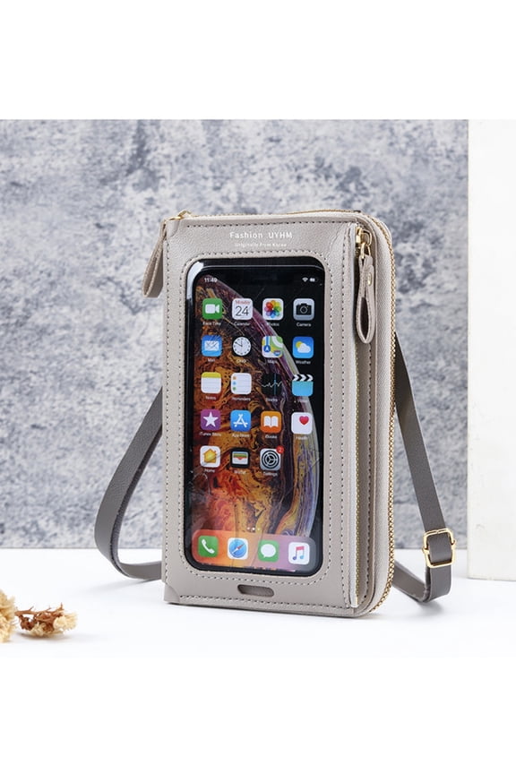 Touchscreen Phone Bag for Women Small Travel Wallet Touch Screen Crossbody Shoulder Handbag with Coin Purse and Credit Card Holder, Small Portable Phone Pouch for Traveling, Camping, Shopping