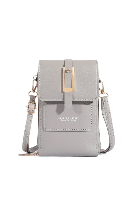 Touchscreen Phone Bag under $5! Xqxayjr Women's Touchscreen Crossbody Phone Bag, Mini Leather Shoulder Purse with Credit Card Slots and Clear Window