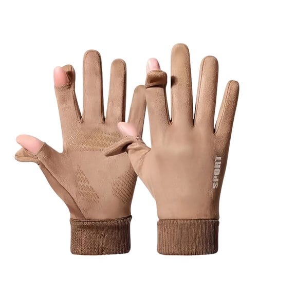 Touchscreen Polar Fleece Gloves - Warm Outdoor Gloves for Driving, Cycling & Winter Activities, Anti-Slip Windproof Gloves