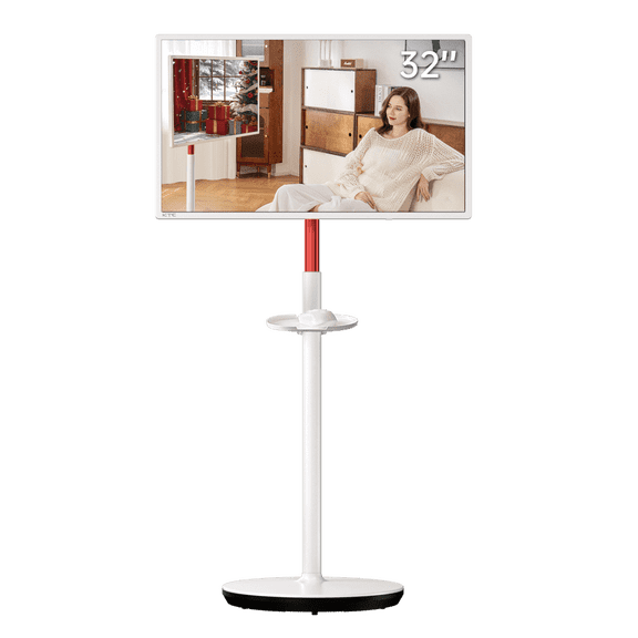 Touchscreen 32Inch Portable Monitor with Full Swivel Rotation4K 2160p UHD LCD, Google EDLA Certified with Android 13TV Eye Care For Home Office EntertainmentA32Q7 PROWhite