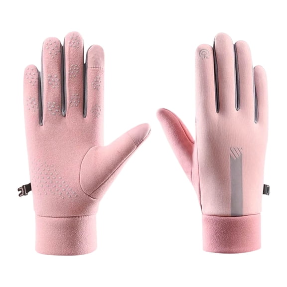 Touchscreen Winter Gloves,Running Gloves,Liner Thermal Windproof Waterproof Gloves for Men Women,Suit for Cycling Driving Hiking Biking Walking Typing Freezer Work Shooting-Pink