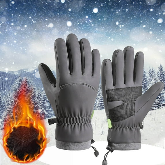 Touchscreen Winter Gloves, Windproof Thermal Gloves, Cold Weather Riding Sports Gloves with Fleece Lining, Antislip Palm for Skiing Cycling Hiking
