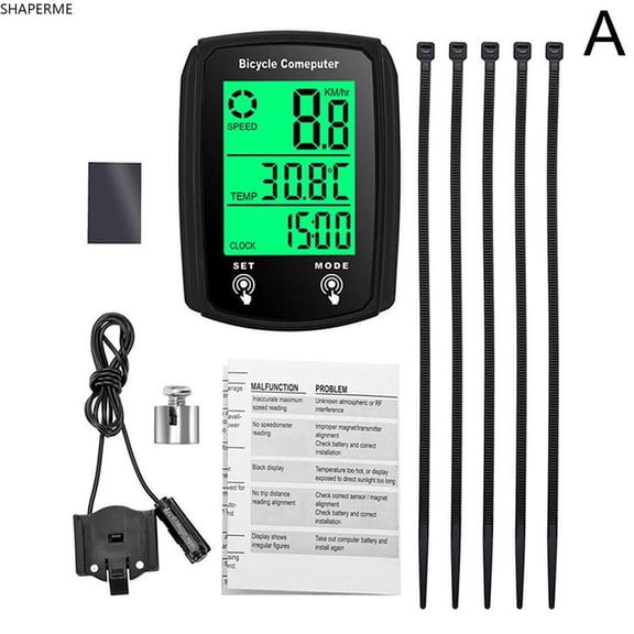 Touchscreen Wired Bike Computer, Backlit Bicycle Speedometer & Odometer with Wired Sensor, Waterproof Cycling Computer for Mountain & Road Bikes, Bike Trip Tracker