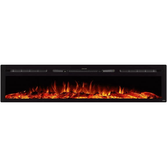 Touchstone Home Products 80043 84 in. Recessed Electric Fireplace, Black