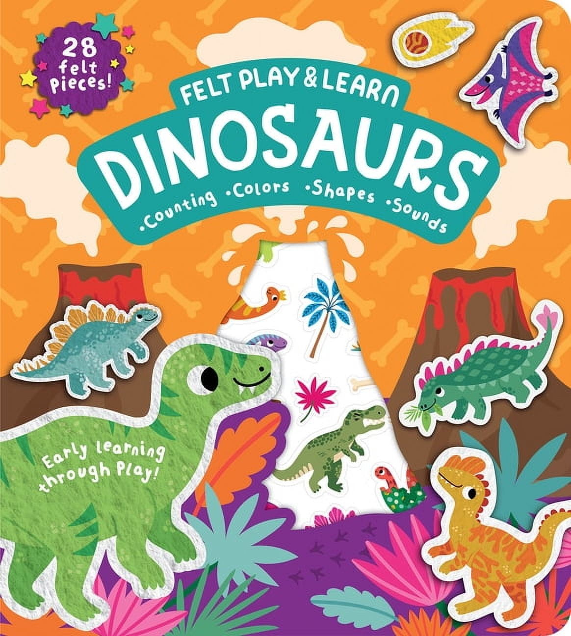 Touchy-Feely Felt Play & Learn Felt Play & Learn Dinosaurs, (Hardcover)