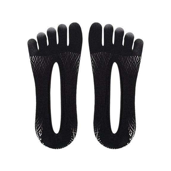 Toudaret  1 Pair  Men Toe Socks,Hiking Lightweight Socks, Sweat Absorption Athletic Running Five Finger Socks Invisible Low Cut Socks