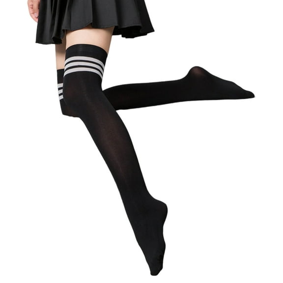 Toudaret 1 Pair Women Winter Knee Socks Great Elasticity Solid Color Keep Warm Leg Shape Modifying Daily School Dates Stockings